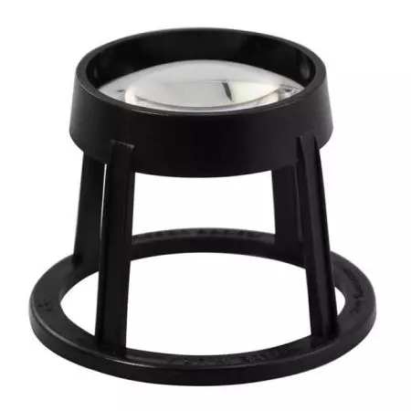 8X Aspheric Round Stand Magnifier Linen Tester with 40mm Viewing Area - 8X Aspheric Round Stand Magnifier Linen Tester with 40mm Viewing Area